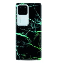 Vivo V30 Kılıf Silikon Desen Özel Seri Green Thunder 1693