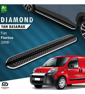 S-Dizayn Fiat Fiorino Diamond Krom Yan Basamak 173 Cm 2008 Üzeri