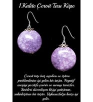 Sertifikalı Çeroit Taşı Doğal Taş Küpe (1.kalite) (Çok Renkli)