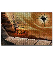 Cakapuzzle Örümcek ve Dev Ağı İllüstrasyon  Puzzle Yapboz MDF (Ahşap) (120 Parça)
