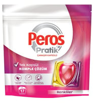 Peros Çamaşır Deterjanı Tableti (Kapsülü) Renkliler Için 17 Adet