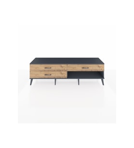 Hyperion TV Ünitesi 3 Çekmeceli  176x44x51 Antrasit-Antrasit/Çam