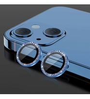 Binano iPhone 12 Diamond Kamera Koruyucu Mavi