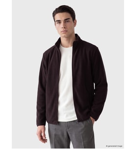 LCWAIKIKI Classic Mürdüm Dik Yaka Erkek Polar Sweatshirt