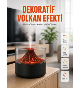 Volkanik Tasarımlı LED Işıklı Ultrasonik Nemlendirici