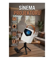 Android İşletim Sistemli HD Projeksiyon Cihazı – Tripodlu, 32 GB Hafızalı ve Dahili Hoparlörlü