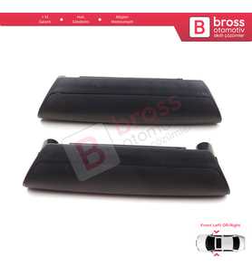 VW Transporter T5 Makyajsız Kasa 2003-2009 İçin Ön İç Kapı Kolu Tutamağı Seti Siyah 7H0867179F 80F