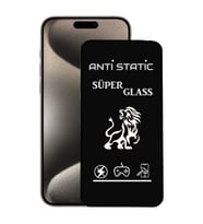 Apple iPhone 15 Pro Max Uyumlu Anti Static Toz Tutmaz Çerçeveli Ekran Koruyucu