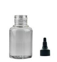 30ml şeffaf plastik asansör kapaklı şişe, 24 adet, serum şişesi, tonik şişesi, asansör kapaklı şişe, sos şişesi, medikal şişe