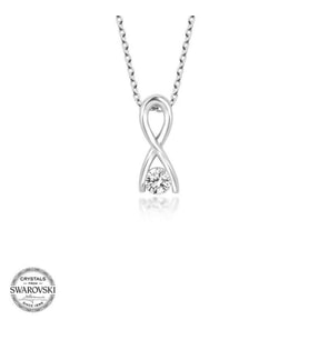 Swarovski Taşlı Gümüş Sonsuzluk Bayan Kolye
