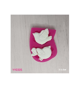 YY0305 İkili Kuş Silikon Kalıp