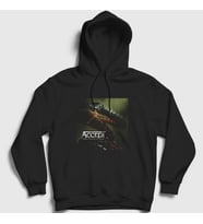 Presmono Unisex Siyah Too Mean To Die Accept Kapüşonlu Sweatshirt 180868tt