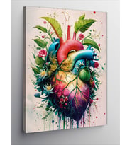 Kanvas Tablo Soyut Kalp