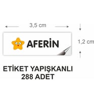 Aferin Etiketi Motivasyon Etiket 288 Adet Öğretmen Etiket