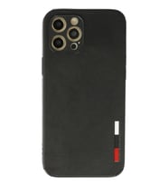 Newface Apple iPhone 12 Pro Max Kılıf Loop Deri Silikon - Siyah