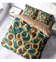 MonoHome Vintage Design 3D Pamuk Saten Çift Kişilik Nevresim Takımı (Çok Renkli)