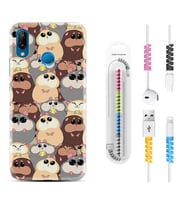 Huawei P20 Lite Mate 10 20 Lite Pro P40 Lite KılıfKablo Koruma Spiral Silikon Sevimli Hayvanlar 1730
