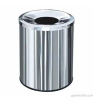 Garanti Metal 1407 Çember Kapaklı Paslanmaz Metal Çöp Kovası (13 Lt)