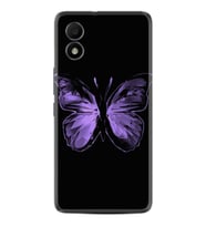 TCL 303 Kılıf Resimli Desenli Silikon Platinium Series Black Butterfly 1879