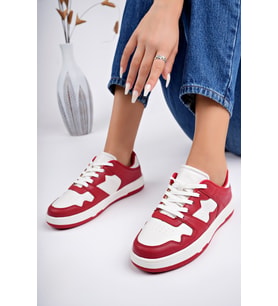 Kırmızı Kadın Günlük Sneaker Ayakkabı