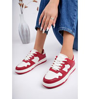 Kırmızı Kadın Günlük Sneaker Ayakkabı