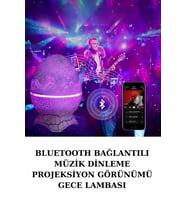 Mey İthalat® Dinozor Speaker Renk Değiştirme Projeksiyon Modu Bluetooth Hoparlör Gece Lambası