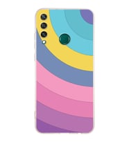 PrintiFy Huawei Y6P Uyumlu Kamera Korumalı Renk Cümbüşü B Tasarımlı Şeffaf Silikon Kılıf