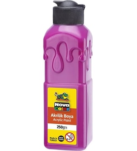 Magenta Akrilik Boya 250 gr 1 Adet Su Bazlı Akrilik Boyası Hobi Sanatsal Boy Tuval Ahşap Metal