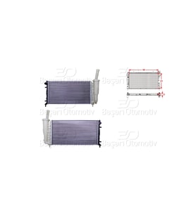Su Radyatörü Mekanik - 51724183 Autolux - Fiat Idea 1.2 16v Punto 1.2 16v 99 Ve Sonrası Uyumlu