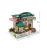 3D Puzzle Ahşap Minyatür Maket Kiti DIY Kendin Yap Led Işıklandırmalı Maket Ev