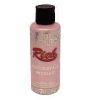 Rich Multi Surface Metalik Her Yüzey İçin Akrilik Boya 120 cc. 6536 BEBEK PEMBE 