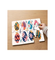 Renkli Paskalya Yumurtaları - Easter Tasarımlı 24 Parça Ahşap Çocuk Puzzle MPK0315