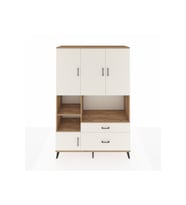 Hyperion Gardrop 7 Raflı 2 Çekmeceli 5 Kapaklı 132x44x195 Çam-Aytaşı