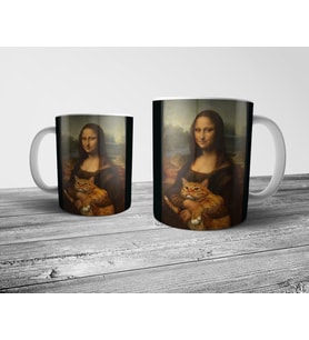 Pixxa Kedili Mona Lisa - Kedi Kupa Bardak  