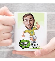 Kişiye Özel Futbol Meraklısı Karikatürlü Kupa Bardak