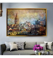 Altın Çerçeveli dekoratif tablo l460 (Gold)