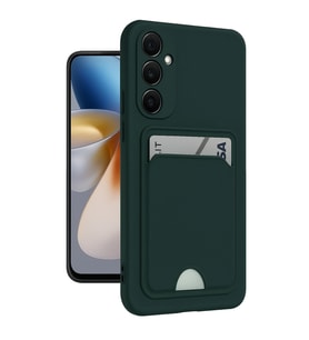 Samsung Galaxy S24 Plus Kelvin Kartvizitli Silikon - Koyu Yeşil