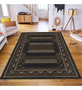 Rovigo Home Dijital Baskı Yıkanabilir Kaymaz Taban Salon Halısı Ve Yolluk RV107-FNL413 (Kahverengi)