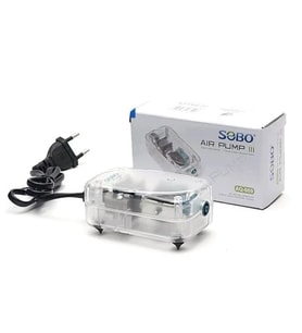 Sobo AQ-009 Şeffaf Kasa Tek Çıkışlı Akvaryum Hava Motoru 2W (3 L/dk)