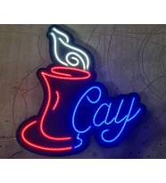 çay neon led duvar aydınlatması (Siyah)