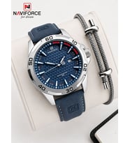 Naviforce Deri Kordon İtalyan Tasarım Bileklik Hediyeli 3 ATM Suya Dayanıklı Erkek Kol Saati N8023D2