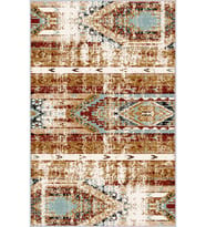 Eliana Home Baskılı, Yıkanabilir Kaymaz Taban Salon Halısı LNA0282-SM07 100x150 cm (Kahverengi)