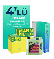 MANN Ford B-MAX 1.6 Benzinli Filtre Bakım Seti Liqui Moly Motor Yağlı (2012-2017) 4 Lü