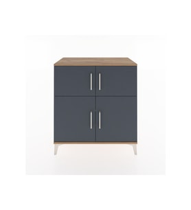 Hyperion Şifonyer 3 Raflı 4 Kapaklı 88x44x96 Çam-Antrasit