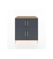 Hyperion Şifonyer 3 Raflı 4 Kapaklı 88x44x96 Çam-Antrasit