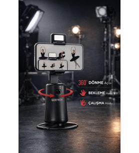 Otomatik Yüz Takipli Masaüstü Tripod, Güçlü ve Şık Tasarım
