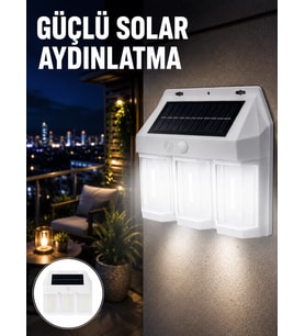 PIR Sensörlü Solar Lamba – Otomatik Şarj ve Gece Aydınlatma Yeni Nesil