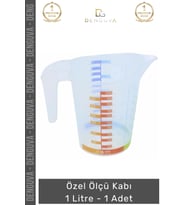 #ÖlçüKabı Hassas Mutfak Laboratuvar Ölçekli Gı Uyumlu Pratik Özel Ölçü Kabı 1 Litre - 1 Adet