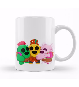 Spike Family Brawl  Stars Kupa Bardak Porselen