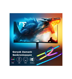 Bilgisayar Ambilight Işığı Görüntüye Duyarlı Ambilight LED 24 INC